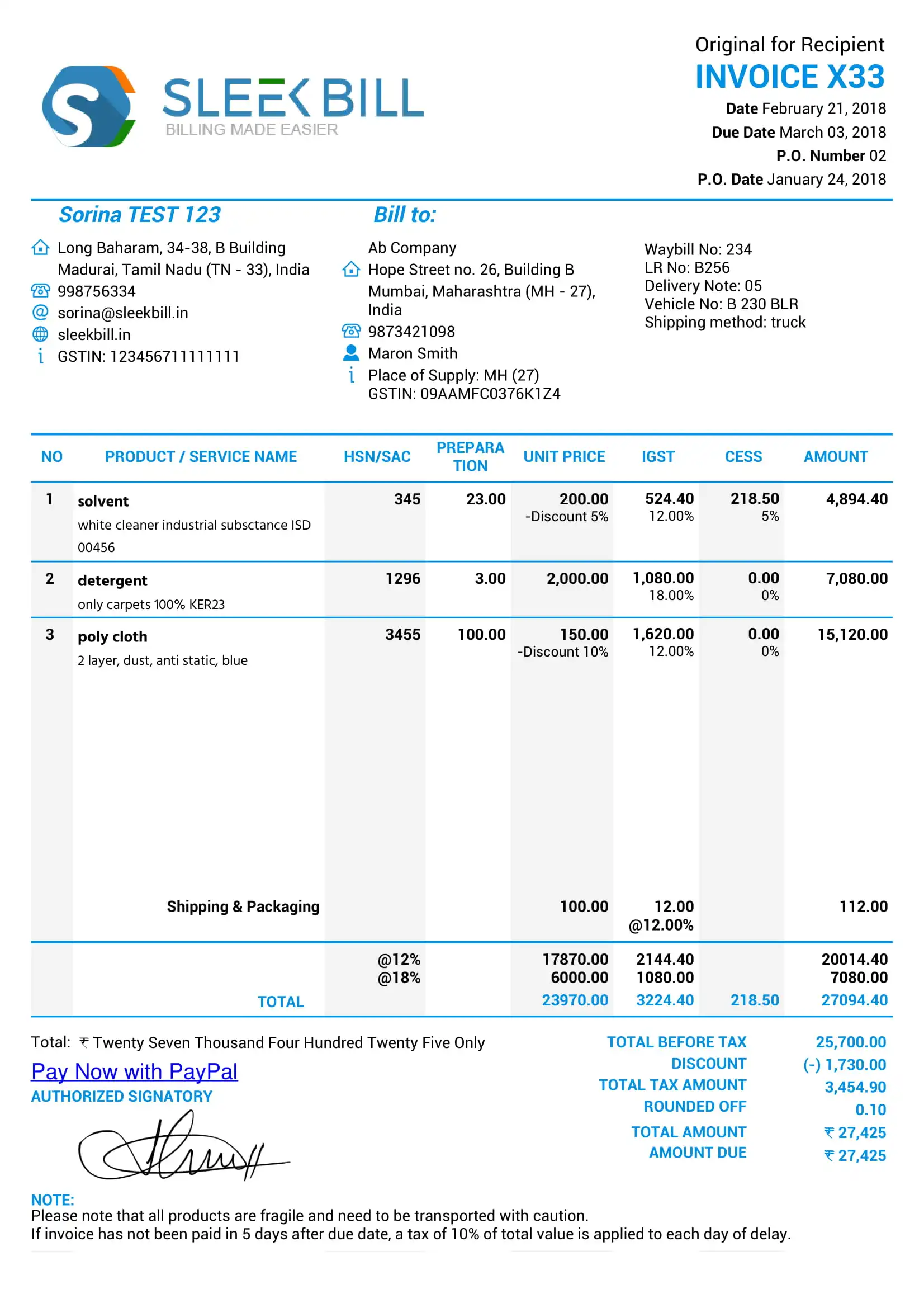 GST Invoice
