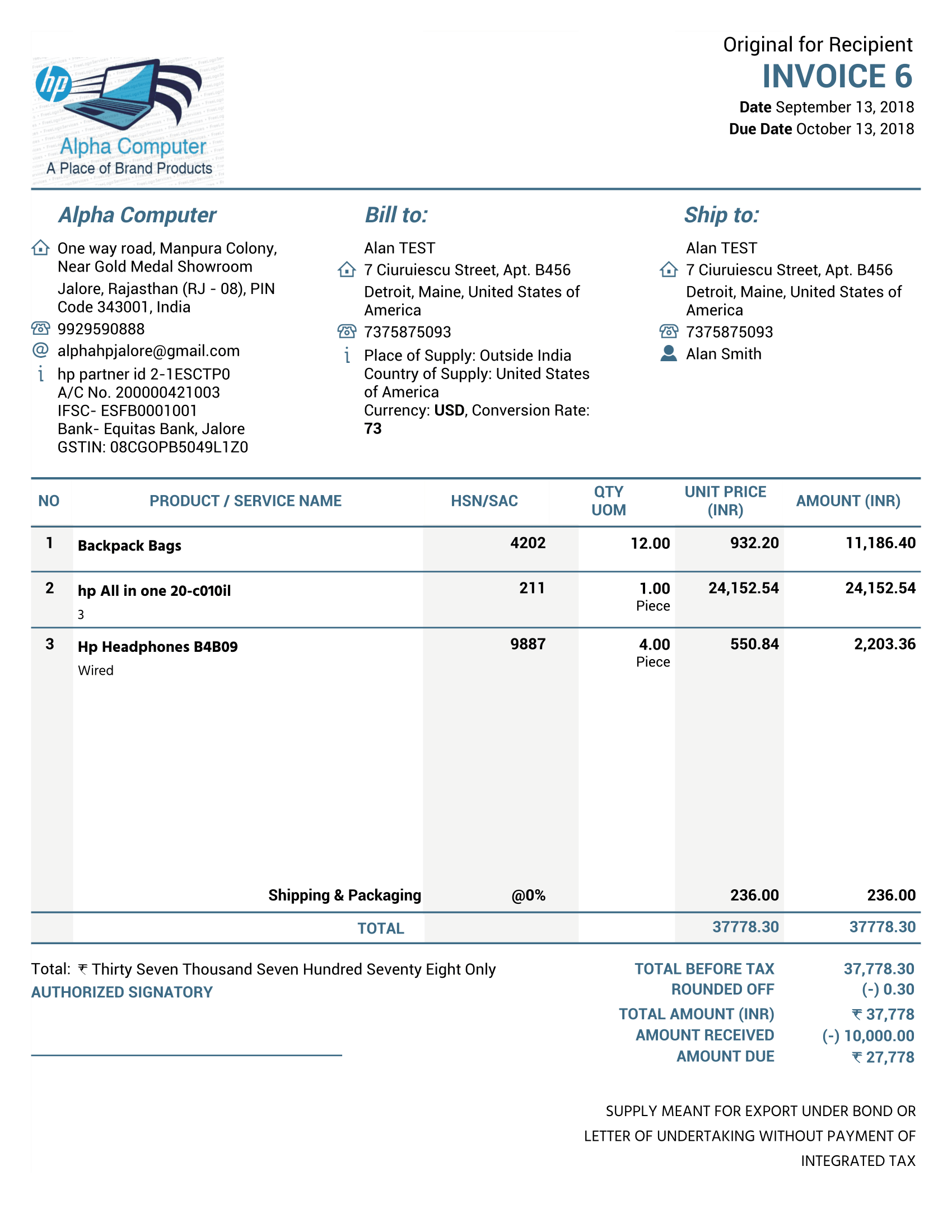 exportinvoice
