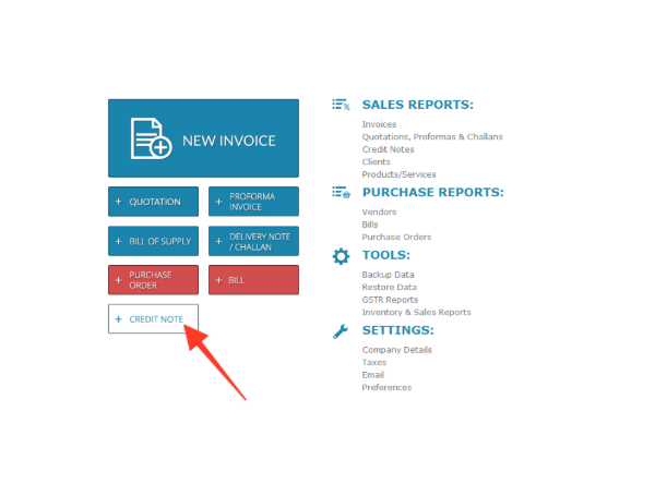 Make credit note