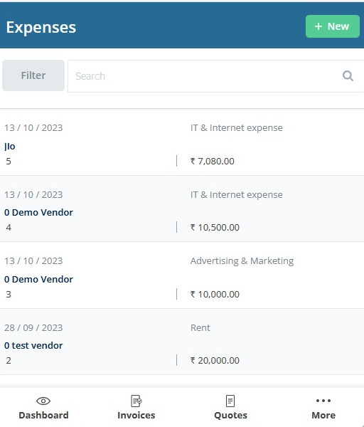 Sleek Bill Manage Expenses 