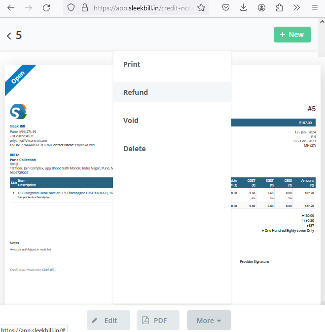 Payble and Receivable Credit