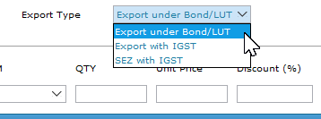 There are 3 types of export